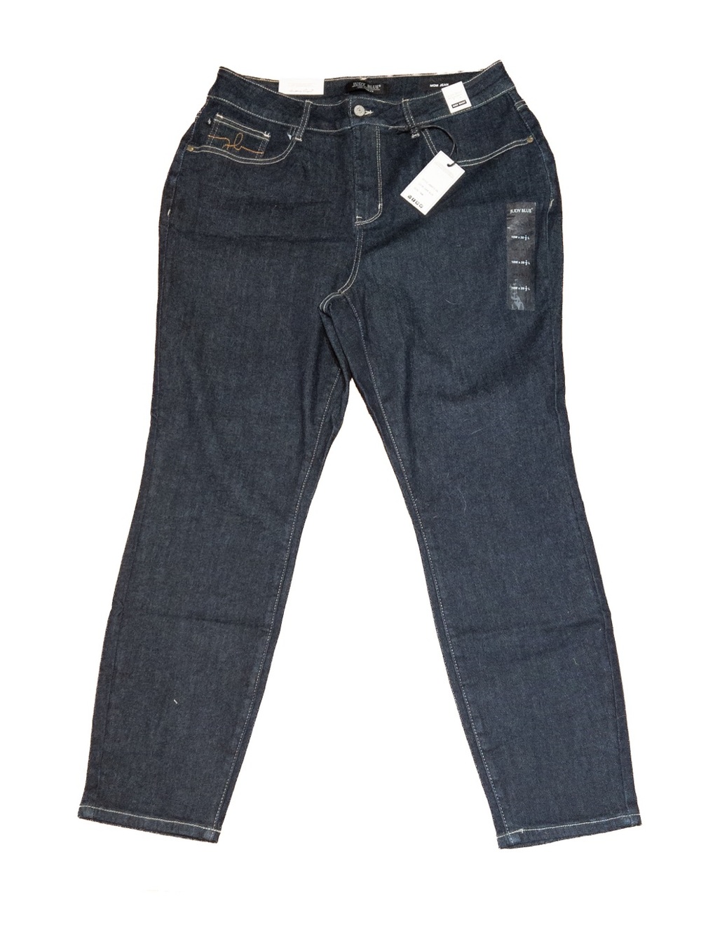 NWT Judy Blue 16W High Waist Mom Jeans Dark Wash Straight Leg Plus Size
